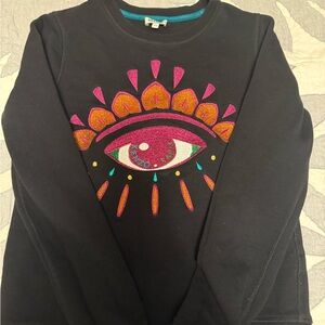 Kenzo Black Sweatshirt with Vibrant Eye Design
